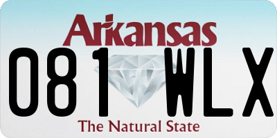 AR license plate 081WLX