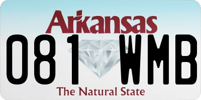 AR license plate 081WMB