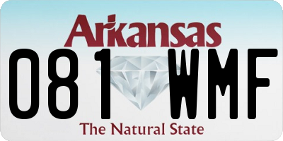 AR license plate 081WMF
