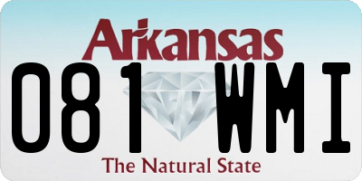 AR license plate 081WMI