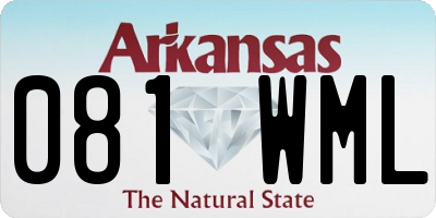 AR license plate 081WML