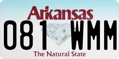 AR license plate 081WMM