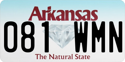 AR license plate 081WMN