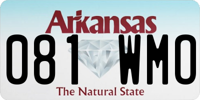 AR license plate 081WMO