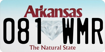 AR license plate 081WMR