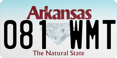 AR license plate 081WMT