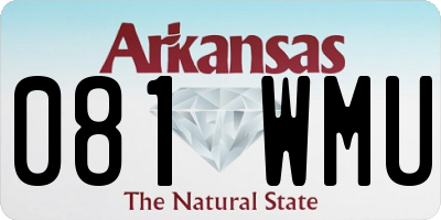 AR license plate 081WMU