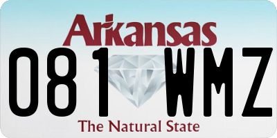 AR license plate 081WMZ