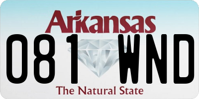 AR license plate 081WND