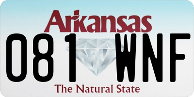 AR license plate 081WNF