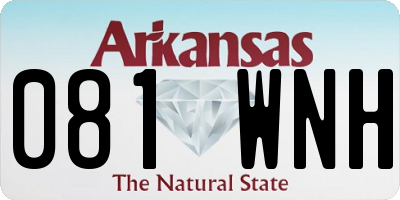 AR license plate 081WNH