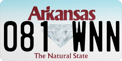 AR license plate 081WNN
