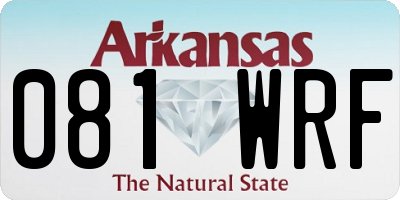 AR license plate 081WRF