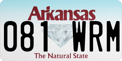 AR license plate 081WRM