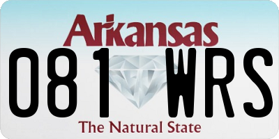 AR license plate 081WRS