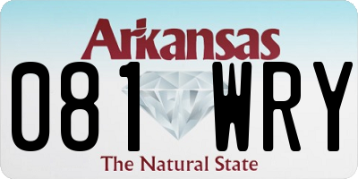 AR license plate 081WRY