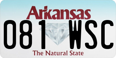 AR license plate 081WSC