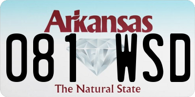 AR license plate 081WSD