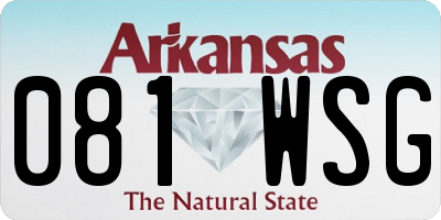 AR license plate 081WSG