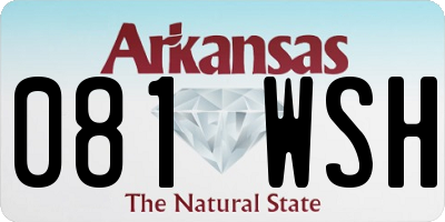 AR license plate 081WSH