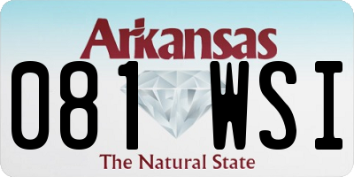 AR license plate 081WSI