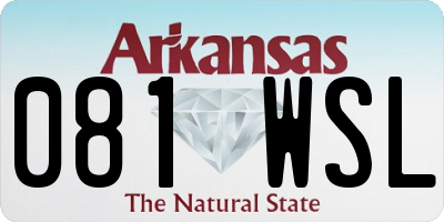 AR license plate 081WSL