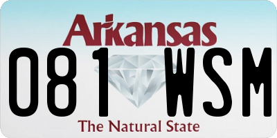 AR license plate 081WSM