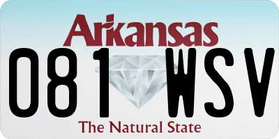 AR license plate 081WSV