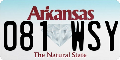 AR license plate 081WSY