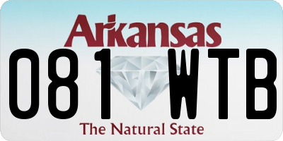 AR license plate 081WTB