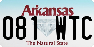 AR license plate 081WTC