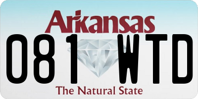 AR license plate 081WTD