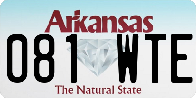 AR license plate 081WTE
