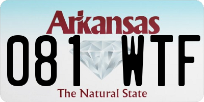 AR license plate 081WTF
