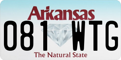 AR license plate 081WTG