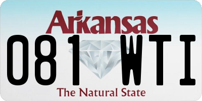 AR license plate 081WTI