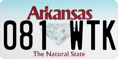 AR license plate 081WTK
