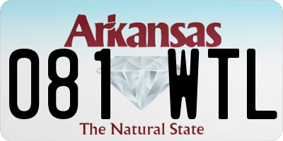 AR license plate 081WTL