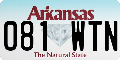 AR license plate 081WTN