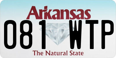 AR license plate 081WTP
