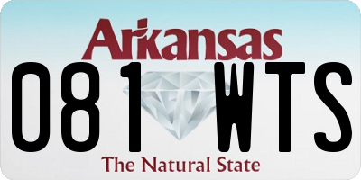 AR license plate 081WTS
