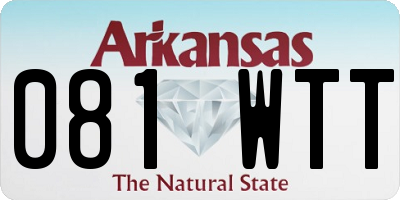 AR license plate 081WTT