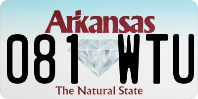 AR license plate 081WTU