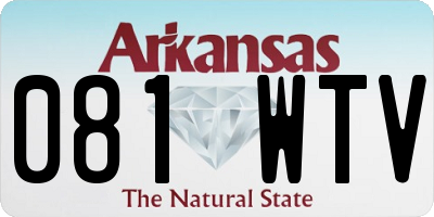 AR license plate 081WTV