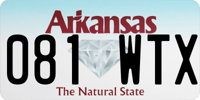 AR license plate 081WTX