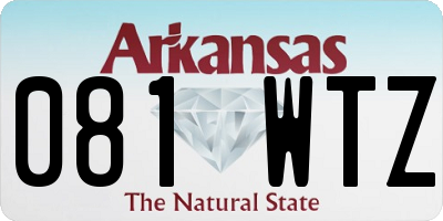 AR license plate 081WTZ