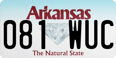 AR license plate 081WUC