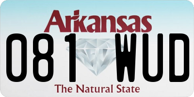 AR license plate 081WUD