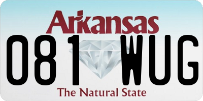 AR license plate 081WUG