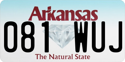 AR license plate 081WUJ